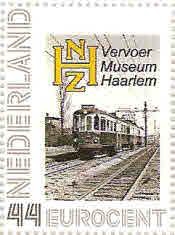 personalised stamp of The Netherlands with trains, trams, stations etc